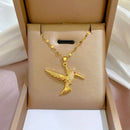 GARGANTILHA BEM-TE-VI BANHADA EM OURO 18K
